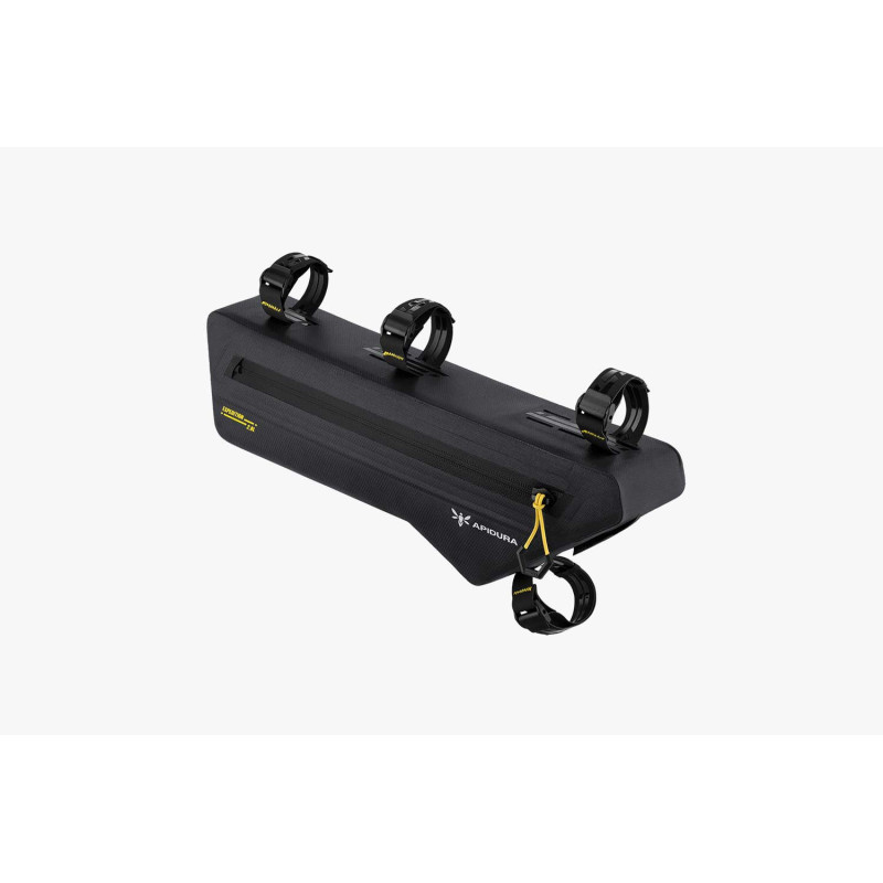 Sacoche de cadre Apidura 2,8 L étanche, légère et stable pour le bikepacking et le gravel.