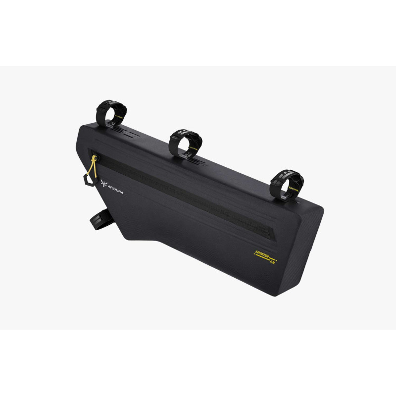 Sacoche de cadre Apidura 4,3 L étanche, stable et légère pour le bikepacking et le gravel.