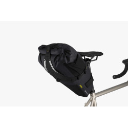 Sacoche de selle Apidura 9 L étanche, stable et légère pour le bikepacking longue distance.