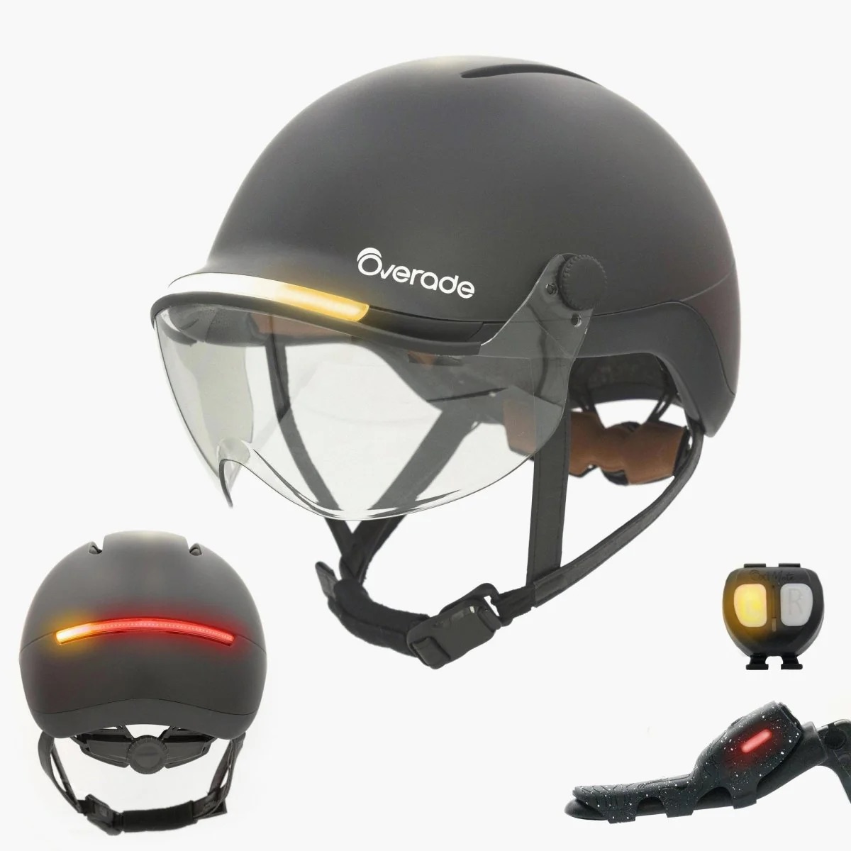 Overade LIFE - Casque Vélo Lumineux avec Clignotants_2