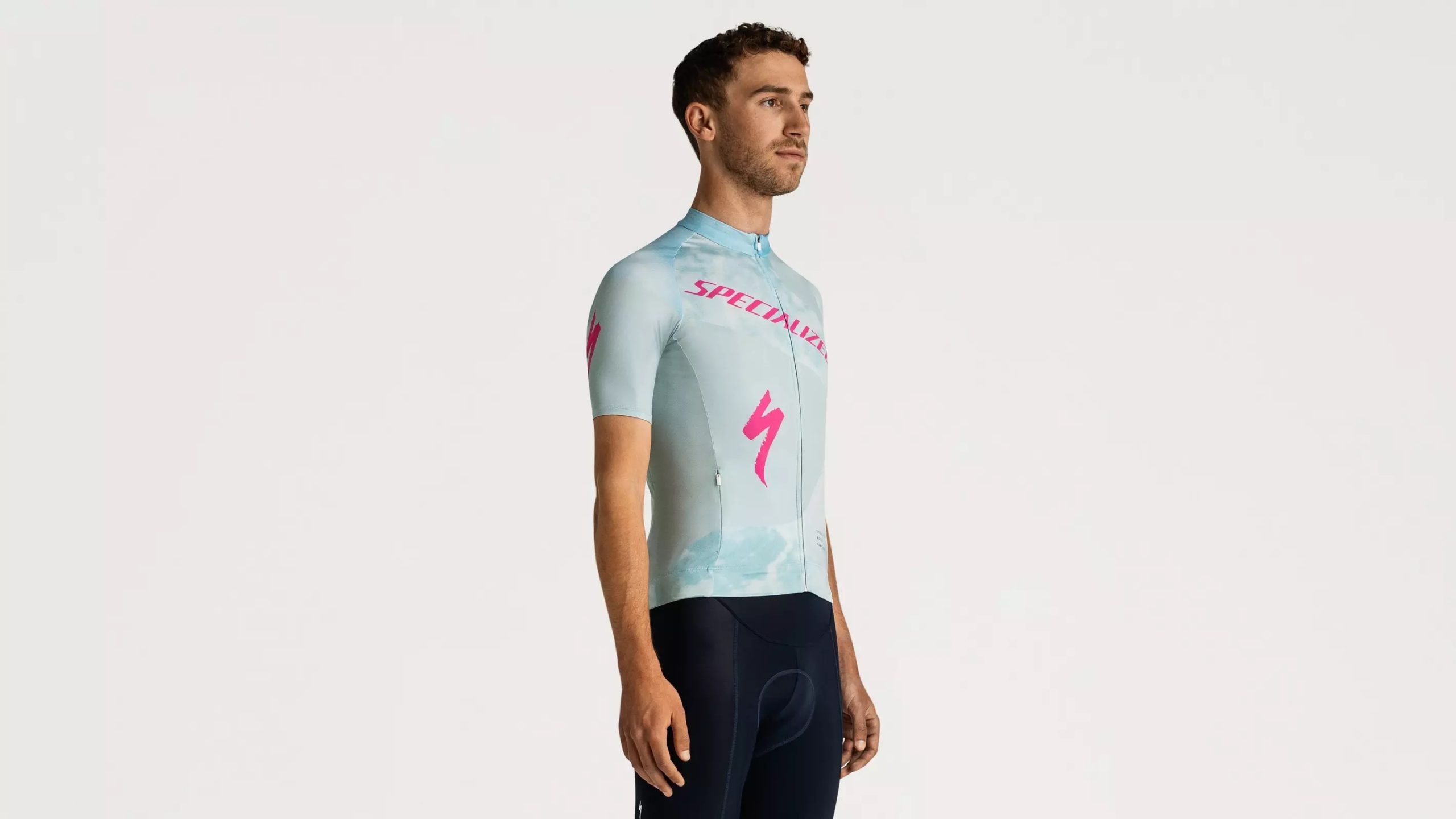 Maillot à manches courtes Specialized Foundation Graphic pour homme Bleu_2