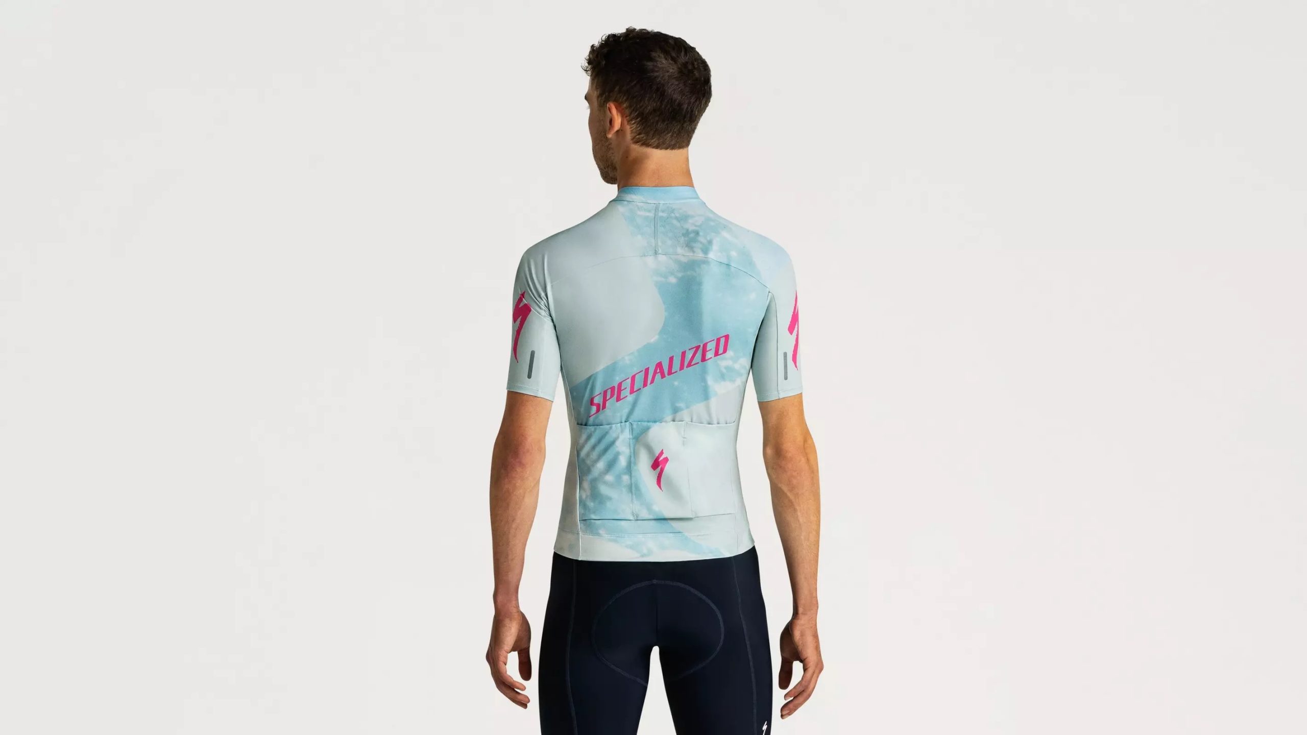 Maillot à manches courtes Specialized Foundation Graphic pour homme Bleu_3