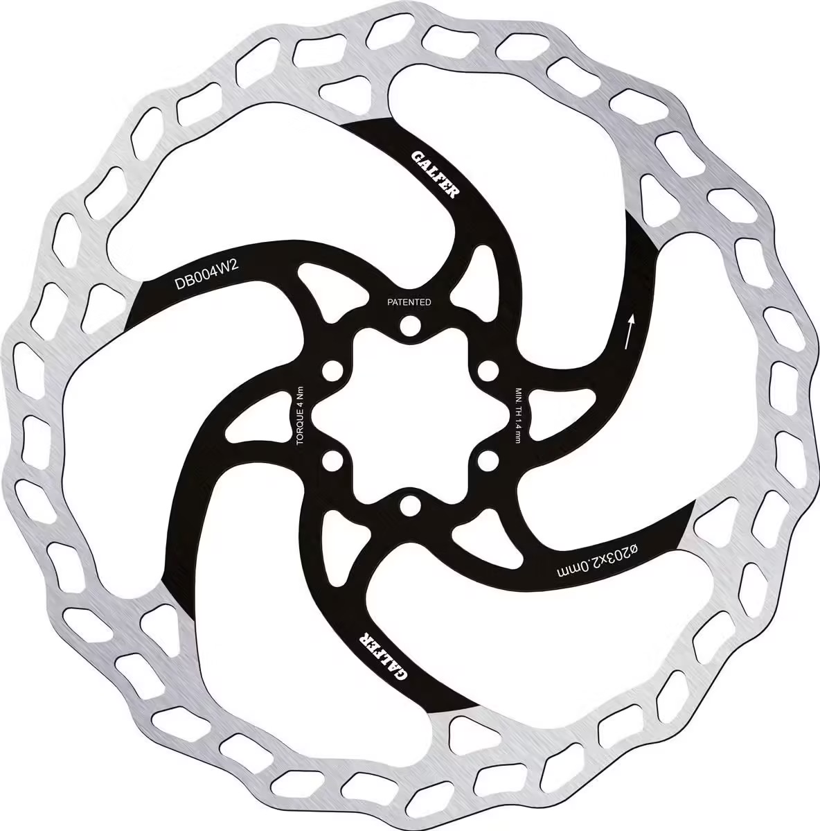 Disque de Frein Galfer Fixed Disc Wave 2 MTB 6 Trous