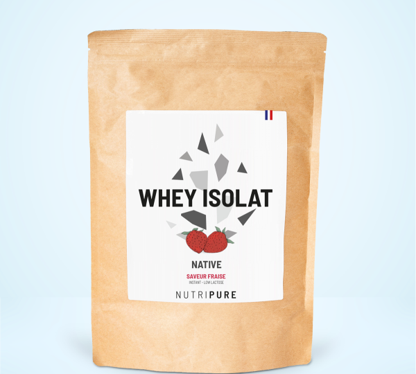 Nutripure Whey Isolate Native – Protéine isolat Fraise 750G